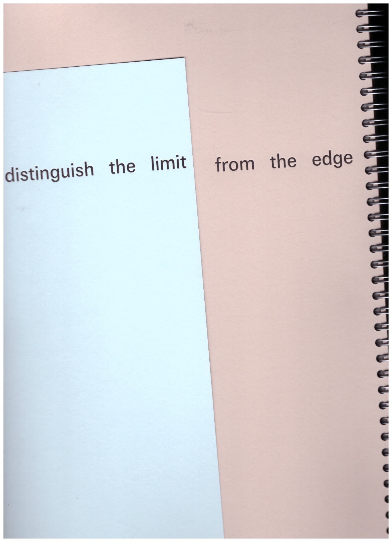 ROBERT, Jimmy; HAK KYUNG CHA, Theresa: KORCZYNSKI, Jacob (ed.) - distinguish the limit from the edge